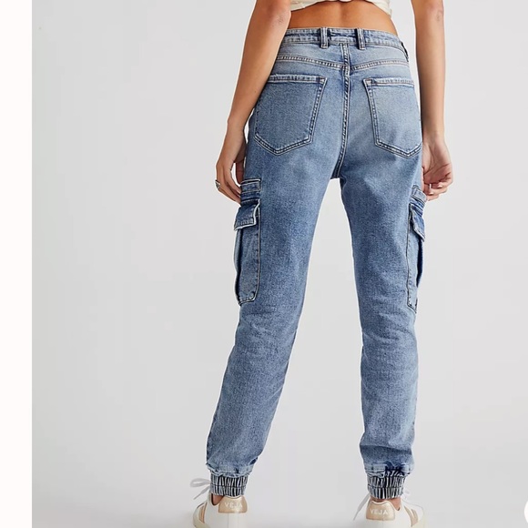Free People x SER.O.YA Veronica Denim Joggers - Picture 9 of 12